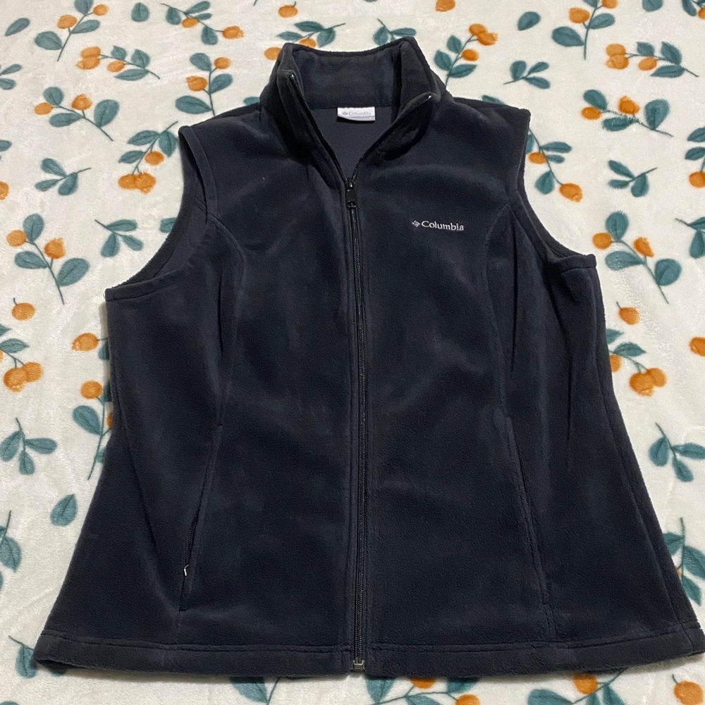 Columbia Midnight Black Fleece Vest